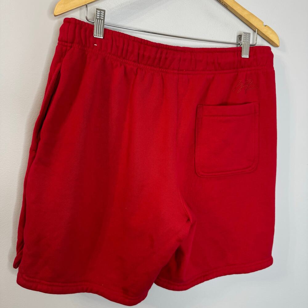 Nike Jordan Shorts Mens L Essentials Fleece Sweats Streetwear Relax Red View 6